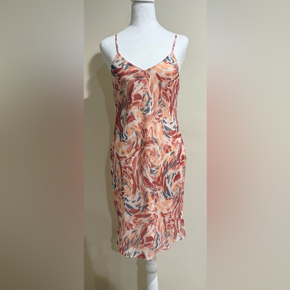 Sage Multicolor Abstract Pattern Dress